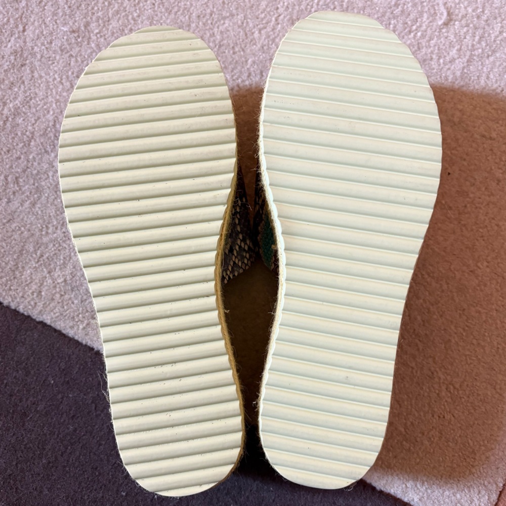 NWT KATE SPADE Zia Lemon Sorbet Faux Pearlized Snake Platforms size 7.5 - Picture 6 of 10
